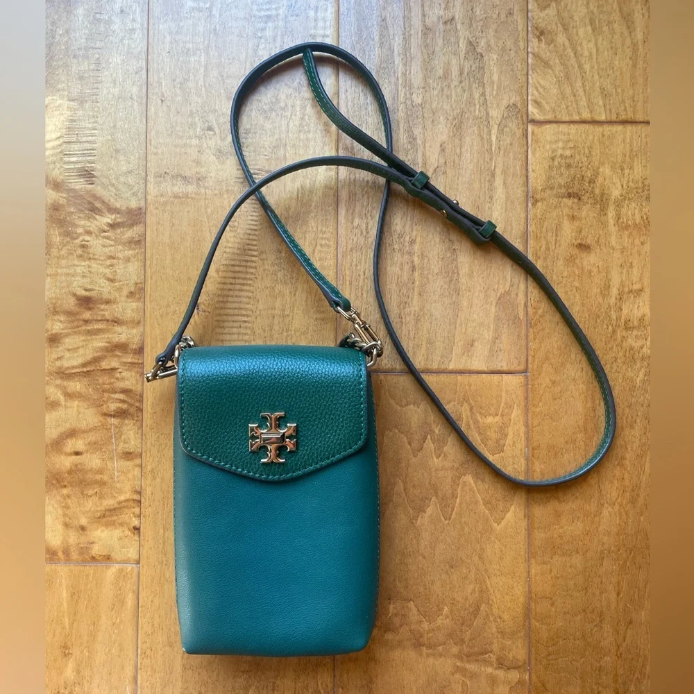 Tory Burch Kira phone crossbody shoulder bag mini wallet on chain leather - Picture 1 of 14
